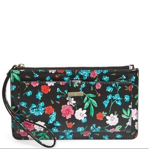 Kate Spade Black Floral Wallet/Wristlet